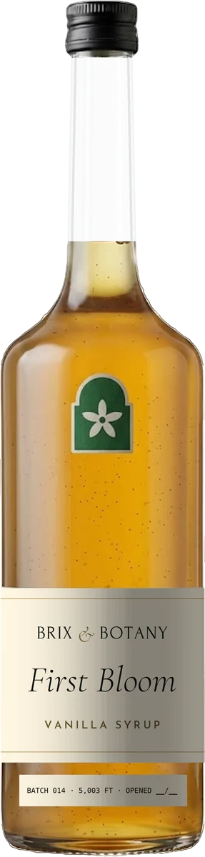 First Bloom · Vanilla Syrup bottle